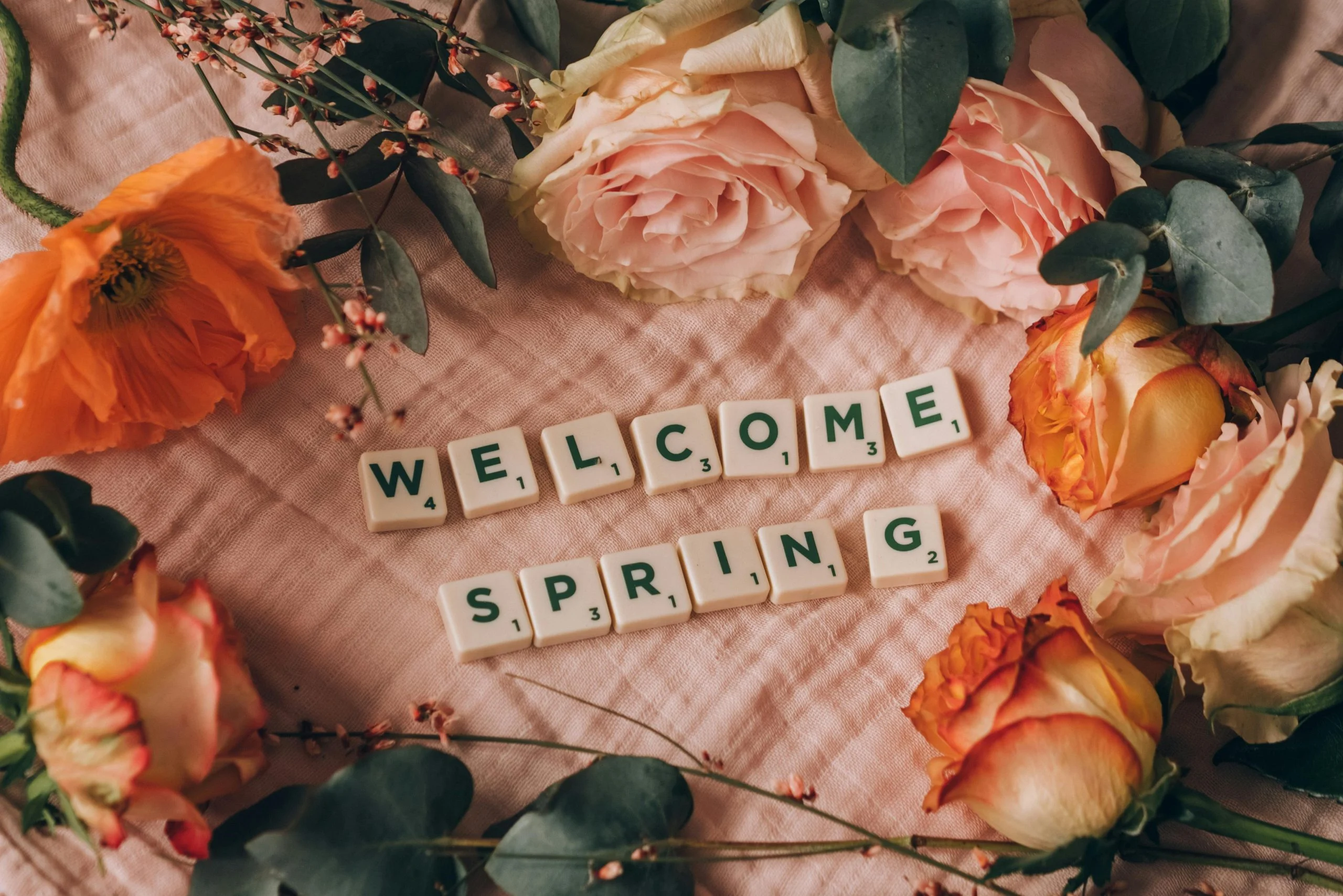 Lente in de woonkamer